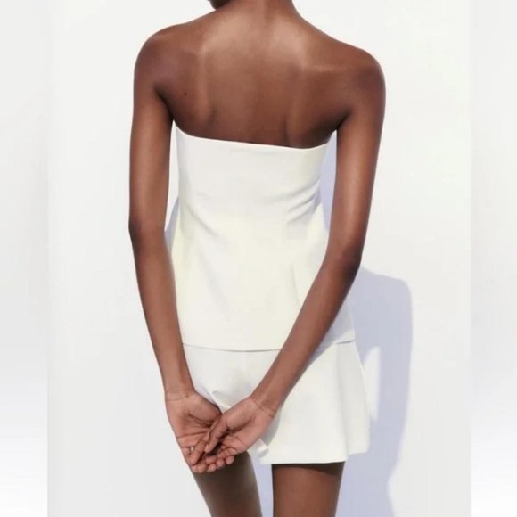 ZARA MIXED SATIN EFFECT BUSTIER - Picture 7 of 9